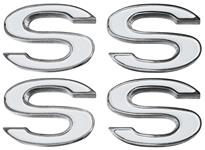 Emblem, Fender, 1969-72 Chevelle/El Camino Super Sport, Four "S" Kit