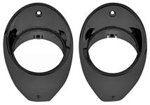 Dash Vent Bezels, 66-67 Chevelle / El Camino, Black, Pair