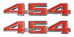 Emblem, Fender/Tailgate, 1970-72 Chevelle/El Camino/Monte Carlo, 454, Pair