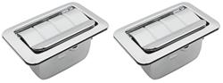 Cover, Ash Tray, 1968-72 Chevrolet, 68-69 BOP, Chrome/Ribbed , 3-1/2" x 2", Pair